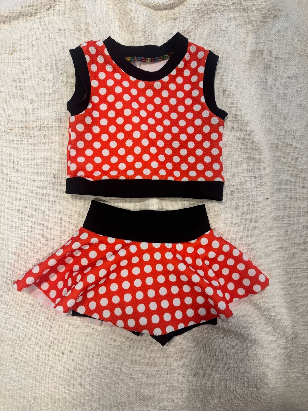 Red & White Polka Dot Two-Piece Kids Set